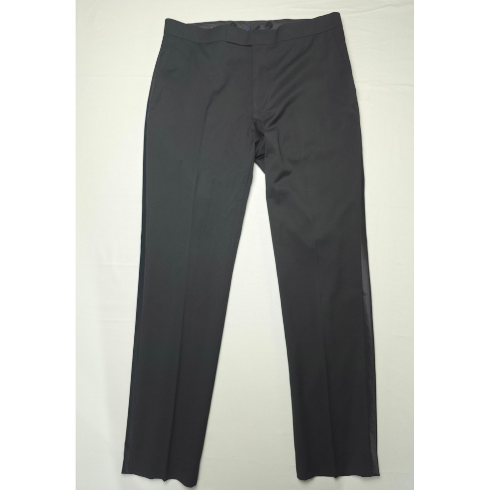 Kenneth Cole Reaction Dress Pants Mens‎ 35W Black Quiet Luxury Polished NWT